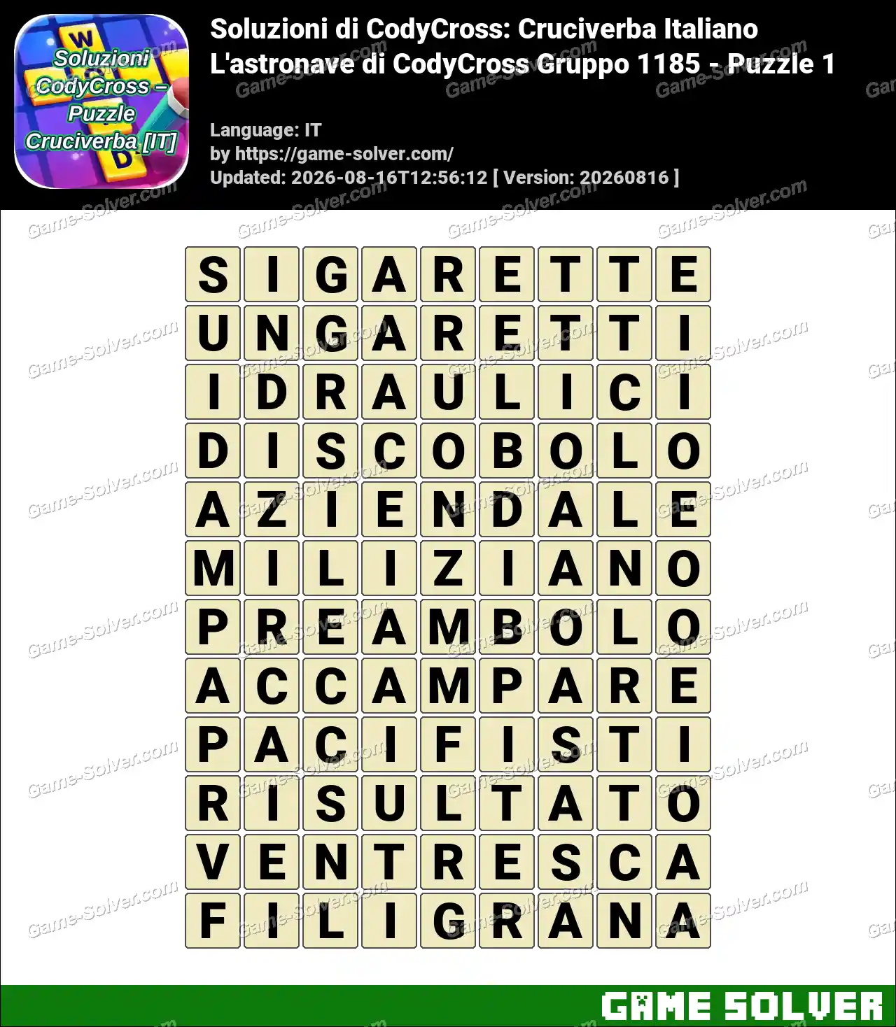 Soluzioni di CodyCross: Cruciverba Italiano L’astronave di CodyCross Gruppo 1185 – Puzzle 1